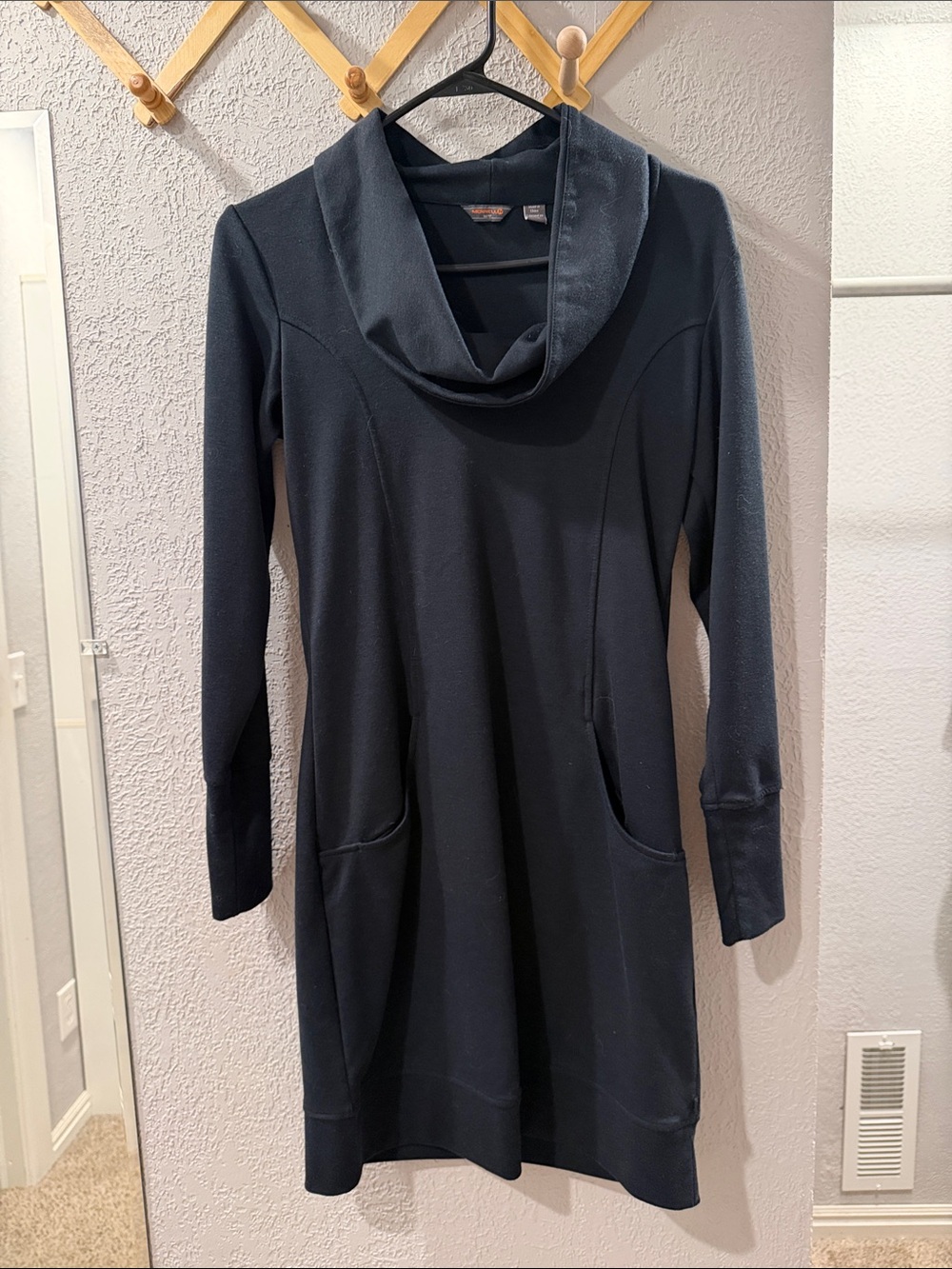 Merrell Black Long Sleeve Cowl Neck Dress